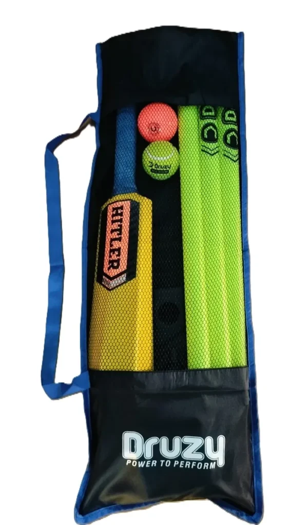 Druzy Cricket Combo - Bat + Stump + Wind Ball + Tennis Ball