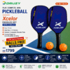 Druzy XCELOR Pickleball Paddle Set (2 Paddles + 2 TPE Balls)